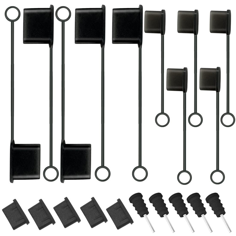 5 Pcs USB C Cable Cover + 5 USB Port Protective Cover + 5 USB C Dust Plugs Caps gallery