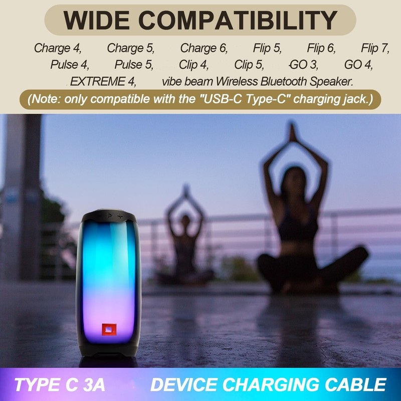 20W Fast Charger with 6.6ft USBC Cable for JBL Charge 4/5/6, Flip 5 6 7, Puls... gallery