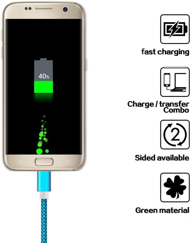 Brand New Micro USB Cable 6ft Blue gallery