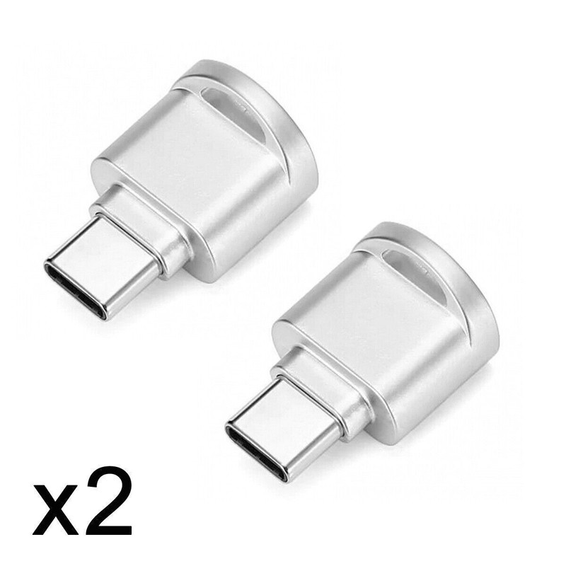 CY 2pcs USB2.0 Type C to Micro SD SDXC TF Card Reader Adapter for Macbook&Phone gallery