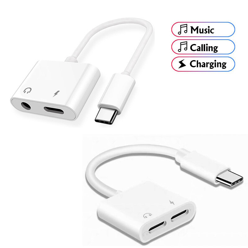 2in1 USB-C to AUX 3.5mm Cable Audio Adapter For S20 S21 S22 S23 S24 S25 Note 8 9 gallery