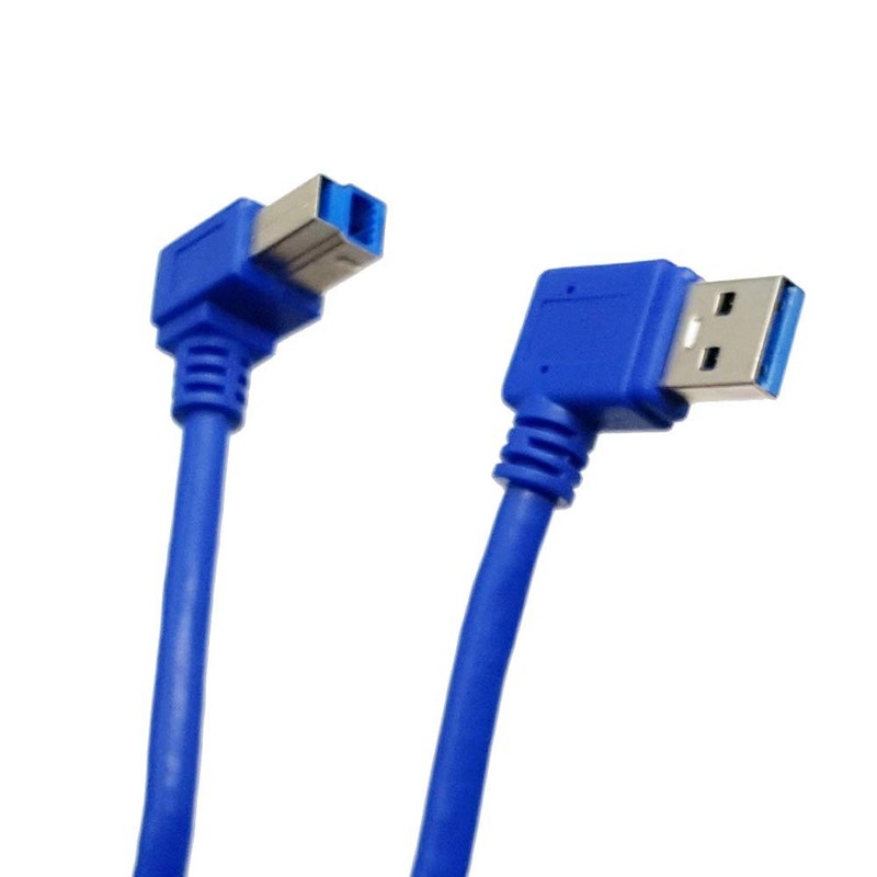 1 PCS 1 ft 30cm Angled USB 3.0 Printer Cable Right Angle A To B Left Angle gallery