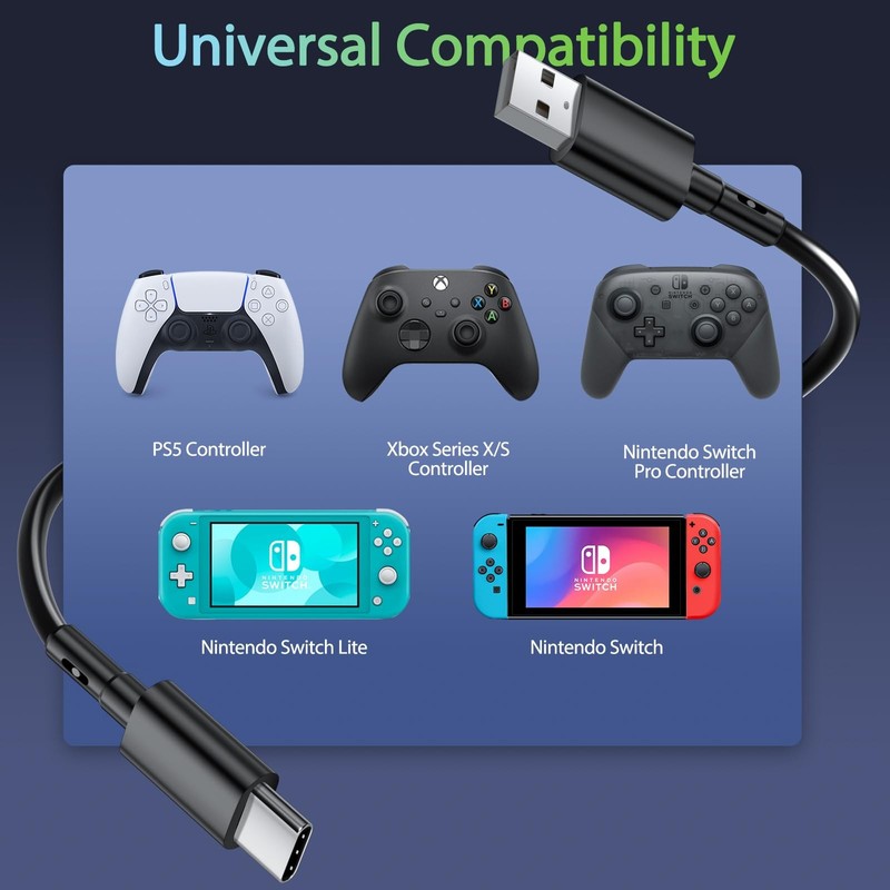 USB C Charging Cable,PS5 Controller Charger Cord for Xbox Series S X Elite Se... gallery