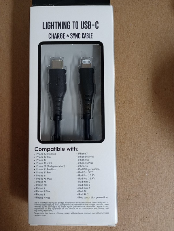 USB-C Charge & Sync Cable 6FT To iPhone iPad & iPod - NEW SEALED! gallery