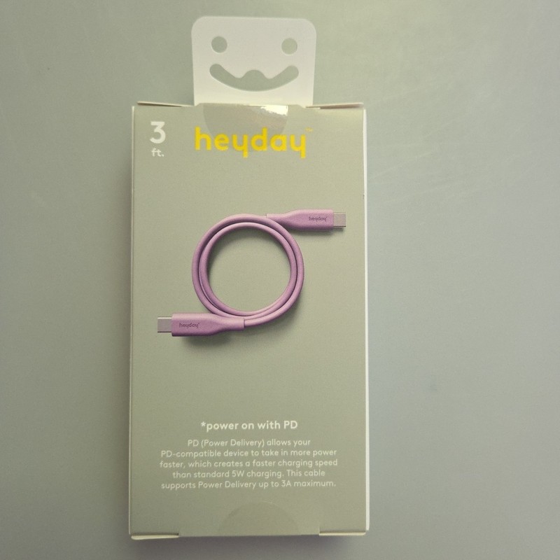 Heyday 3 FT Fast Charging Cable USB-C To USB-C, Lavender Purple gallery