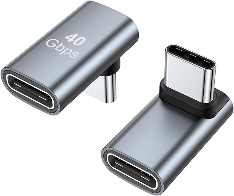 2-Pack 100W USB-C Adapter with 90-Degree Design for Enhanced Connectivity gallery