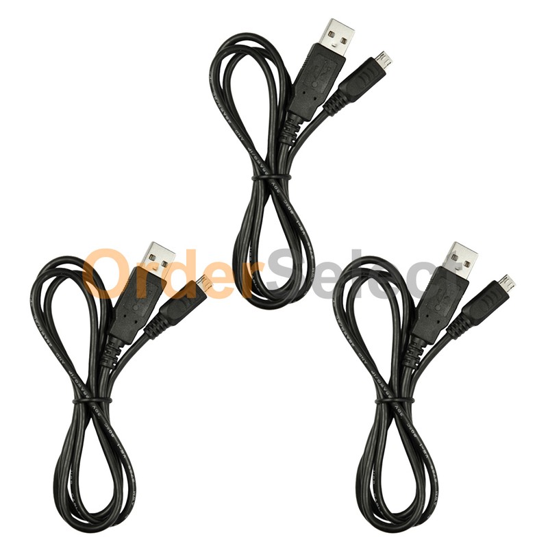3 NEW USB Micro Charger Cable for Android Phone Samsung Rugby 4/LG G4/HTC One M9
