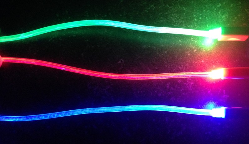 GLOW light-up LED Data Sync Cable charger MICRO USB for MOTOROLA smart phones gallery