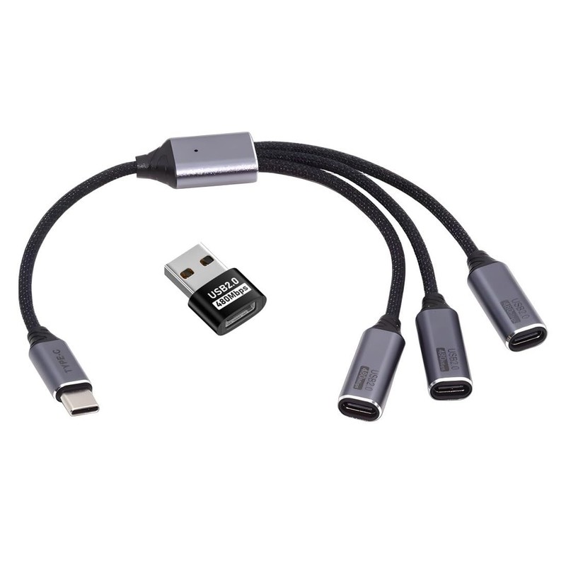 3 in 1 USB 2.0 Splitter Cable,USB 1 to 3 HUB Cable Power/Data/OTG ,,Laptop 0….
