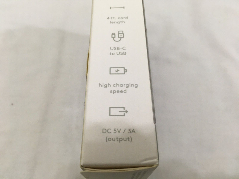 (1) NEW Heyday 4-ft Charging Cable - USB-C to USB - RED/ORANGE (ob) gallery
