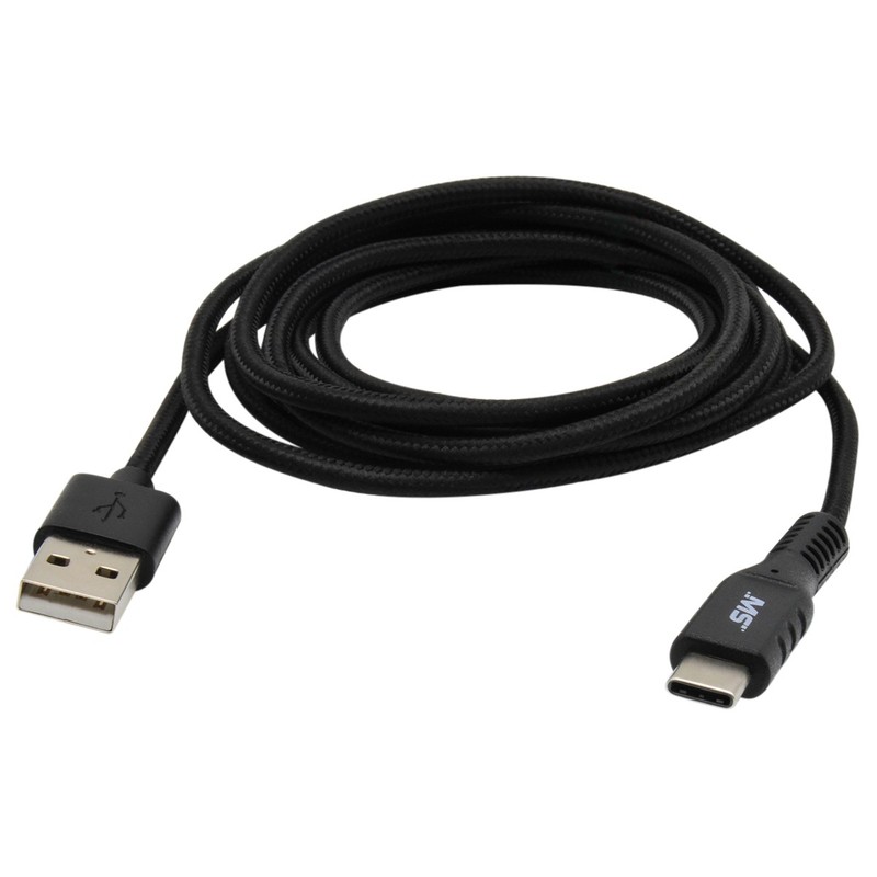 Mobilespec MB06633 Ms 10ft Usb-c Cable Bk