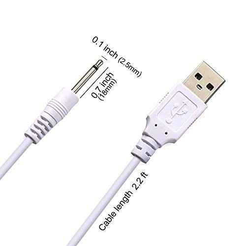 Massager Charger Fast Charging USB Cable 2.5mm DC Charger Cord Adapter 2 Pack gallery