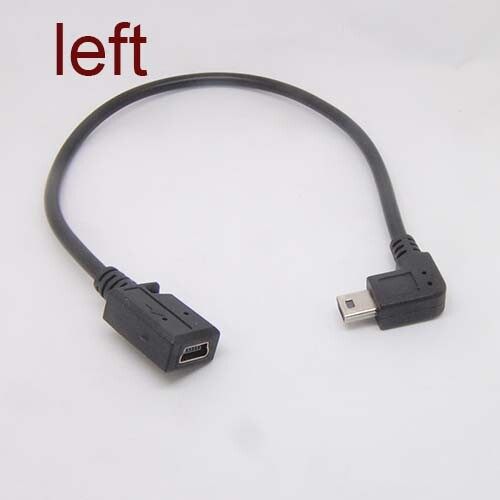 90 Degree left angle mini USB Female to Mini B 5 Pin Male cable Adapter 20pcs gallery
