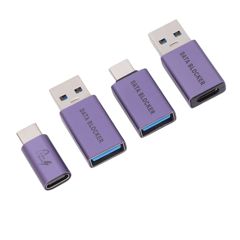 Data Blocker USB A Male To USB C Female Defender Refuse Hacking For Mobile Phone gallery