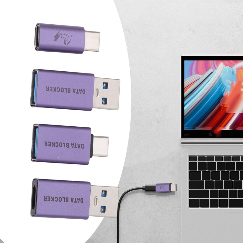 Data Blocker USB A Male To USB C Female Defender Refuse Hacking For Mobile Phone gallery