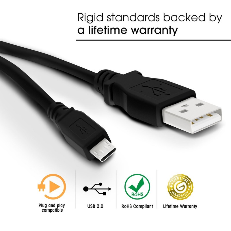 5 X 6FT USB Micro USB Charger Data Sync Cable For Samsung Galaxy Note 4 S2 S3 S4 gallery