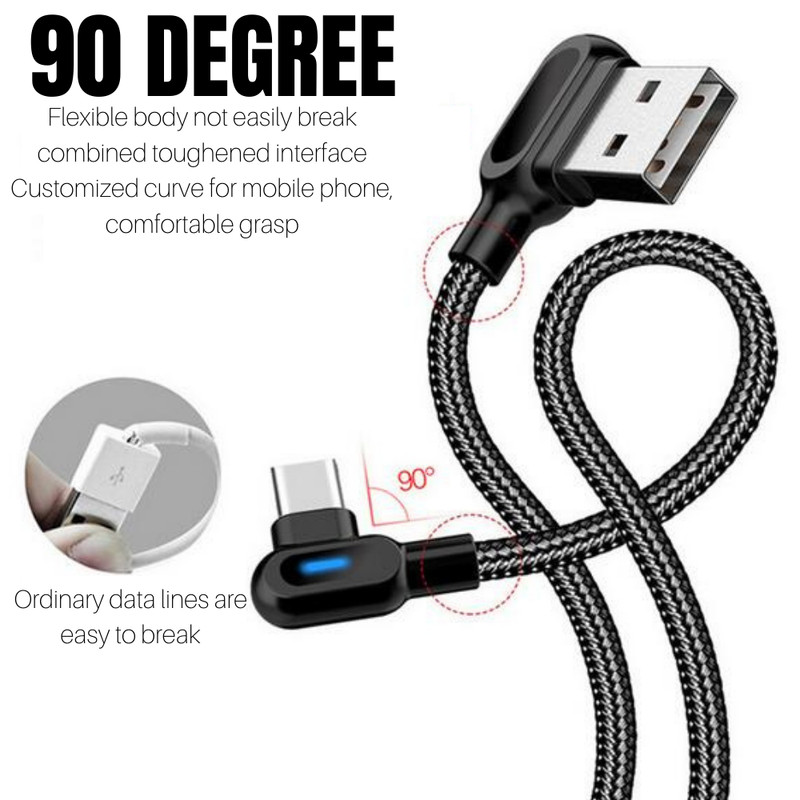 3 Pack Braided USB C Type-C Fast Charging Data Sync Charger Cable Cord 3/6 ft gallery