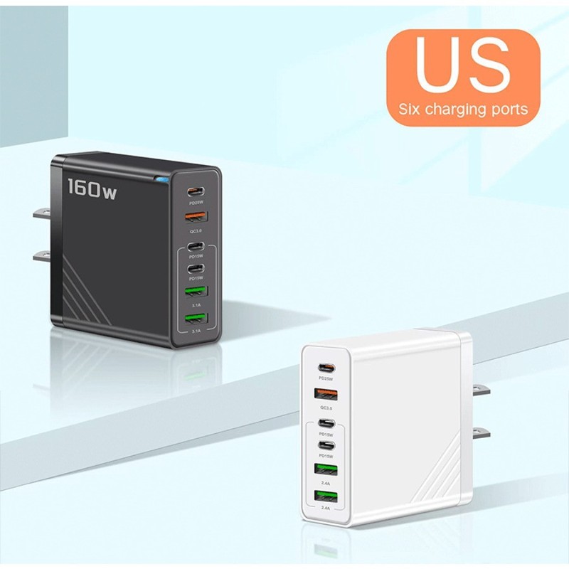 160W Fast Charger PD USB-C Wall Charger Adapter For iPhone Samsung Universal gallery