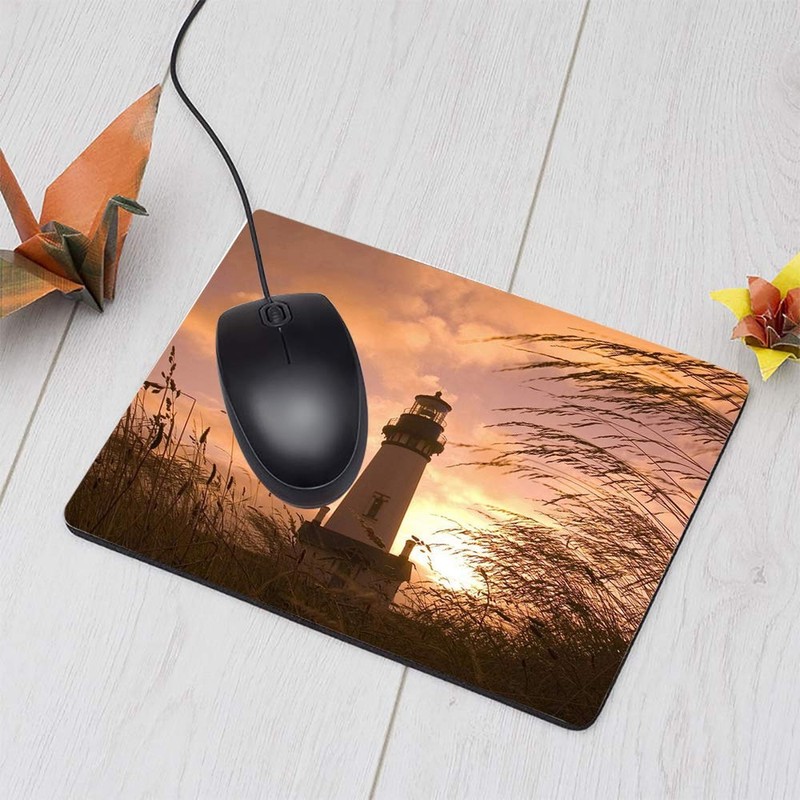 Lighthouse Rectangle Gaming Mousepad Lighthouse with Sunset Mouse Pad Mouse M... gallery