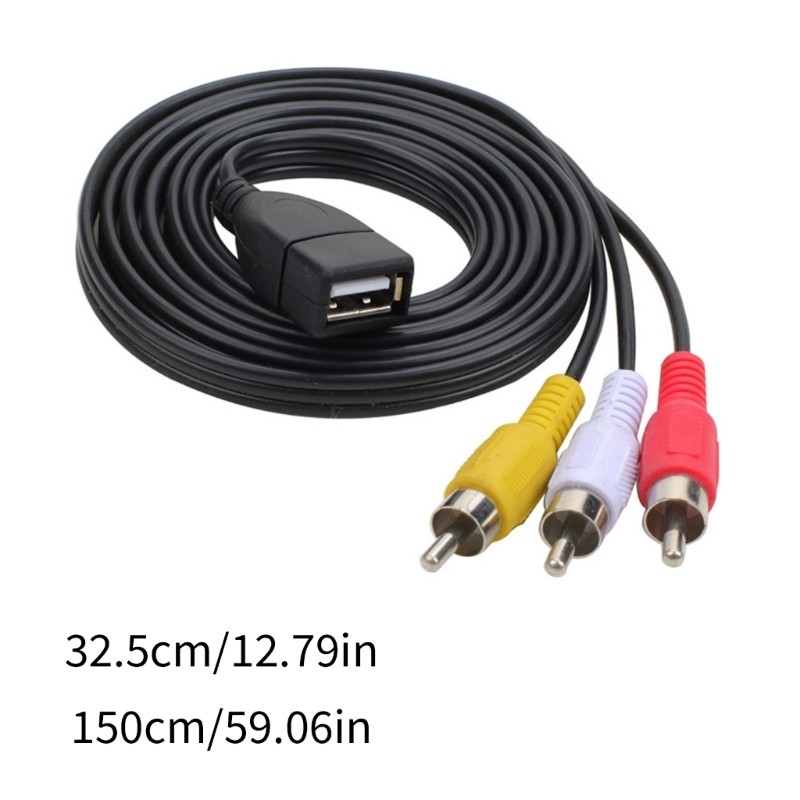 USB to 3RCA Sound Cable USB Female to Male 3RCA to USB C for Phone HDTV gallery