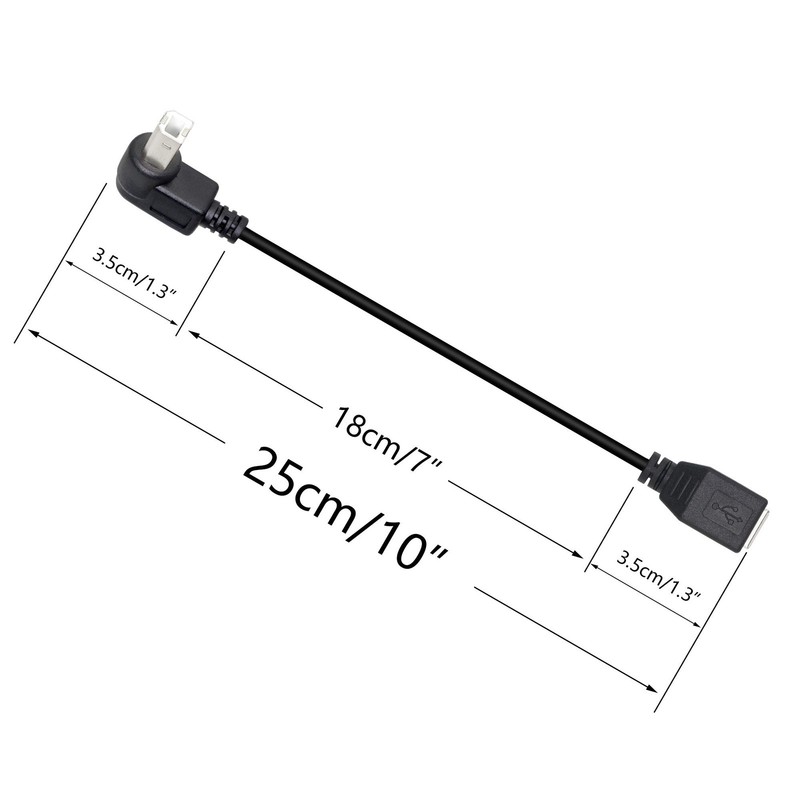USB 2.0 B Female to Type B Male UP Angle Printer Short Extension Cable 2 Pack gallery