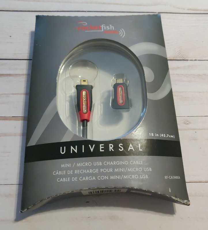 Rocketfish RF-CA1MRA Mobile USB Charging Cable 18 Inch Universal Micro And Mini