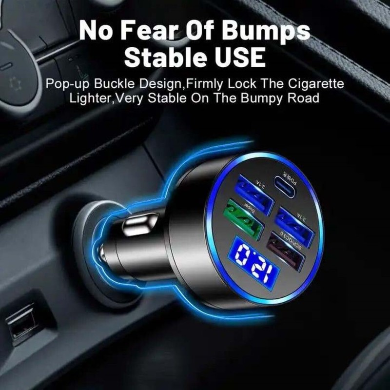 4 USB Port Super Fast Car Charger Adapter for iPhone Samsung Android Cell Phone gallery