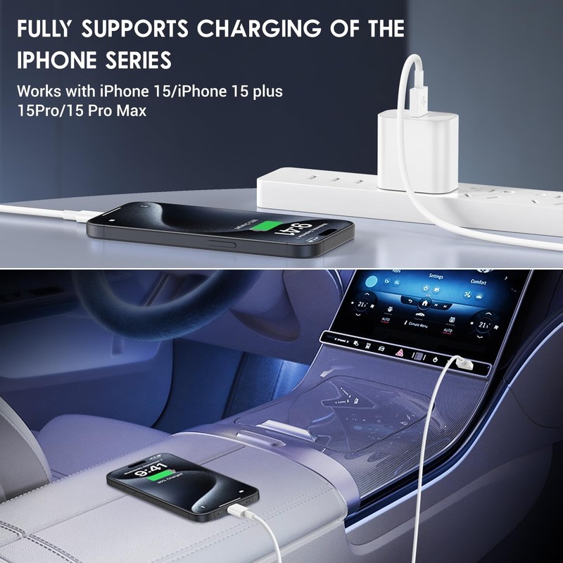 4 Pack 6FT USB C Fast Charging Cable for iPhone, Galaxy, iPad Pro, CarPlay Cord gallery