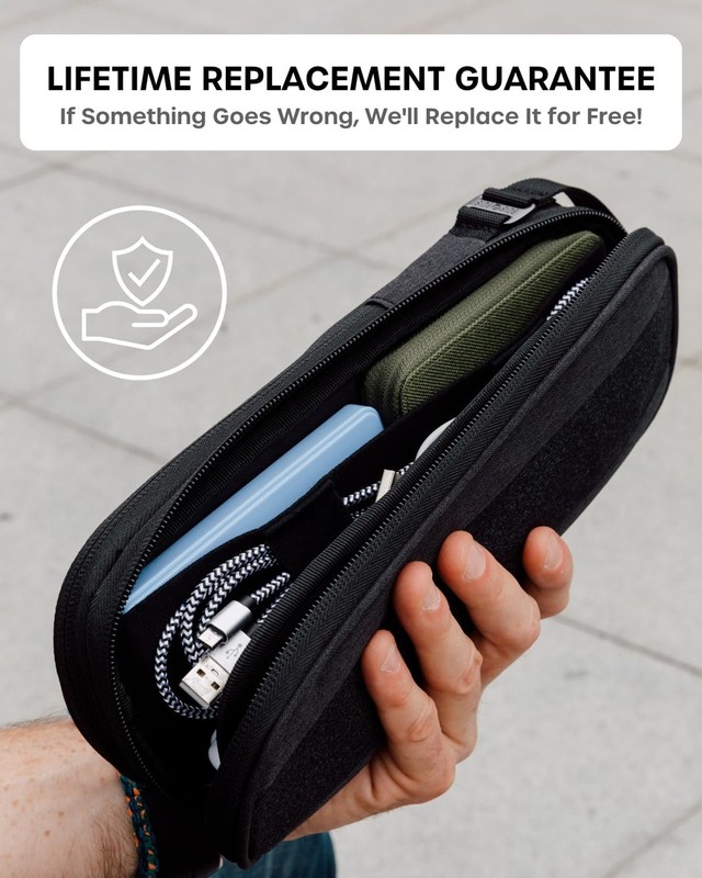 SIDE BY SIDE Electronics Organizer Travel Case for Cables, Charger,... Fast Ship gallery