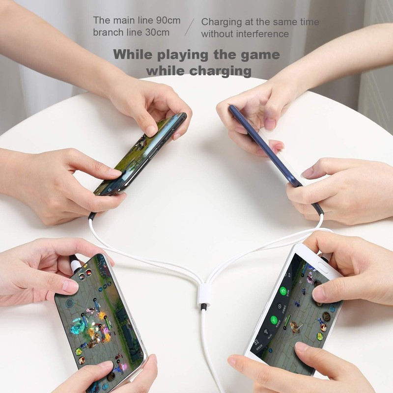 6 in 1 USB A to USB C Multi 4 in 1 Dual Phone Type C Micro Port Charger Cord gallery