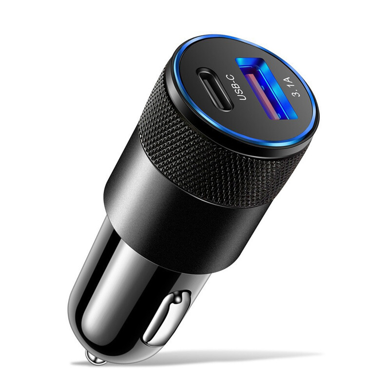 For Samsung Galaxy A21 A21S A31 A51 A71 3.1A QC3.0+PD Fast Car Charger Adapter