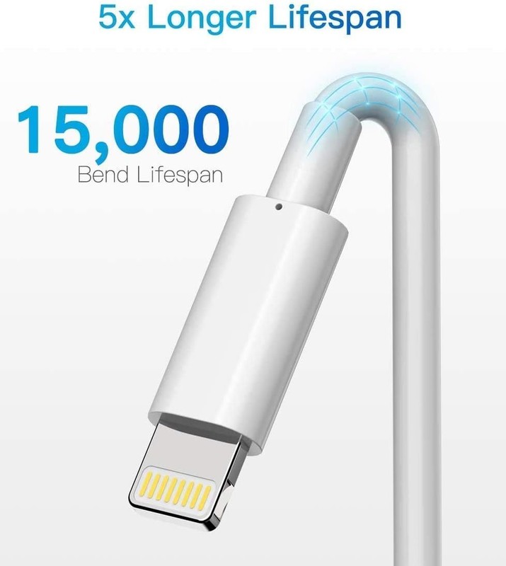 Six Foot Long Length (2M) 8 Pin Connector to USB Charging Cable & Wall Block gallery