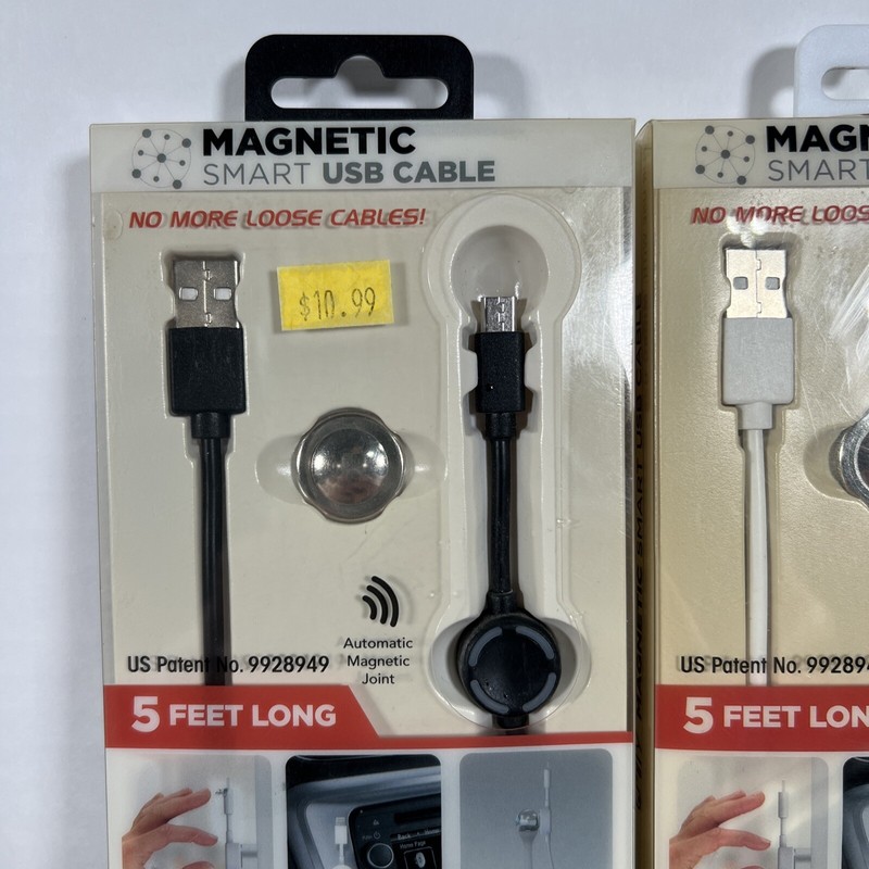 (2) Micro USB Magnetic 5 Feet Cable, Charger Lead For Universal Gadgets gallery