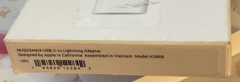 Apple Adapter USB-C to Lightning - Connector - Braided White - MUQX3AM/A - New📱 gallery
