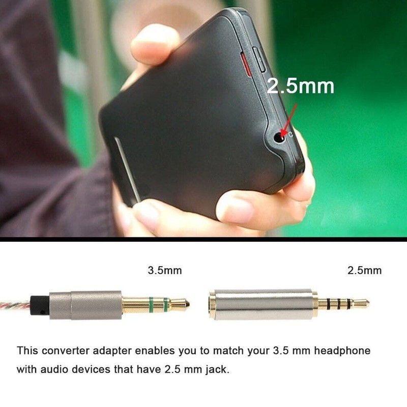3.5mm Female to 2.5mm Male Stereo Audio Adapter Converter for Mic & Headphones gallery