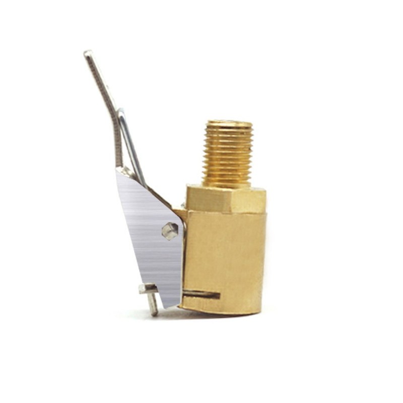 Durable Air Pump Connector Adapter for Bike Tire Gas Tube Golden Lightweight