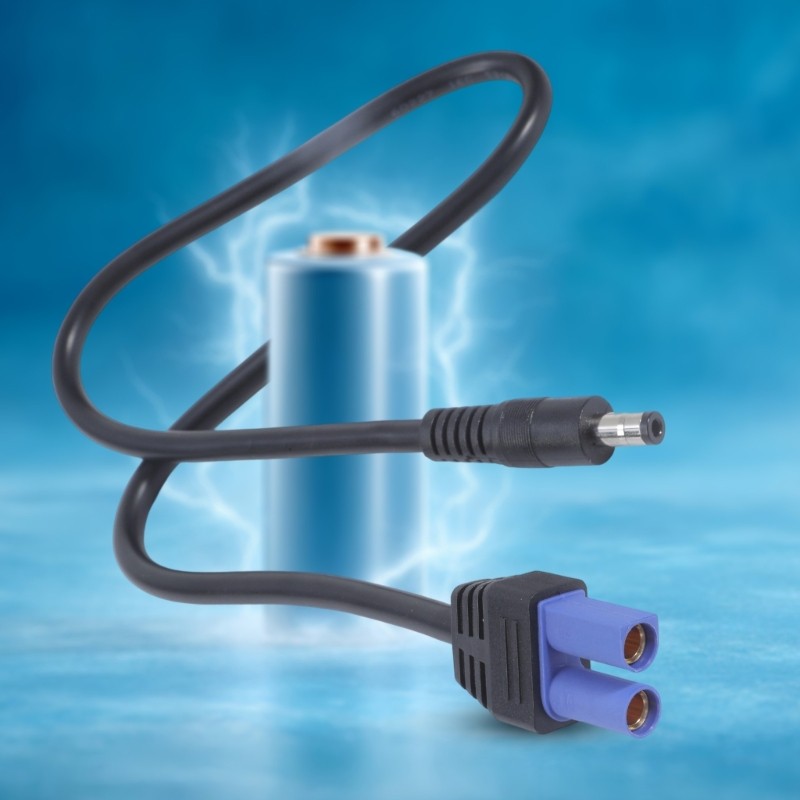 Emergency Starter Wire EC5 Female To DC5525 Male 50cm 180W For Automotive Power gallery
