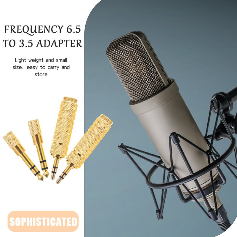 4pcs Stereo Headphone Adapters 6.5mm to 3.5mm Adapter for Audio Interface gallery