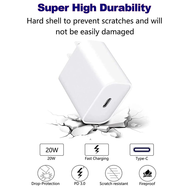 New 20W PD USB-C Type-C Wall Charger Adapter For Samsung S25 S24 S23 SONY White gallery