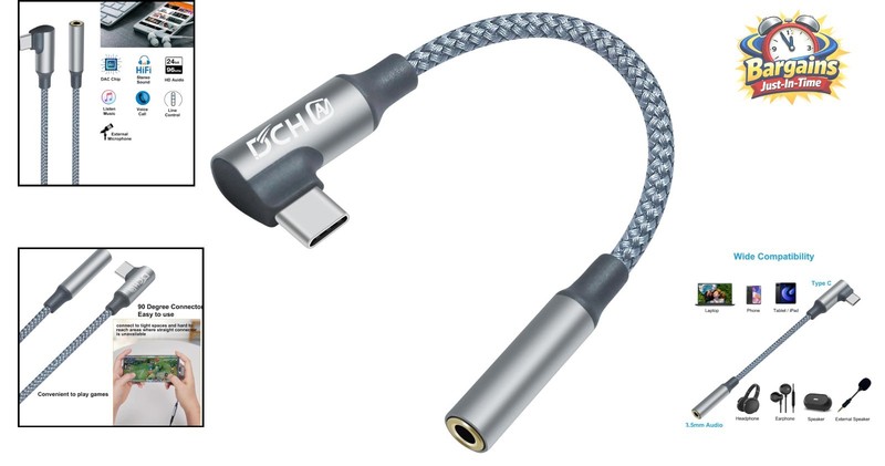 Durable Nylon Braided USB C to 3.5mm Adapter for Crystal-Clear Audio Experience gallery