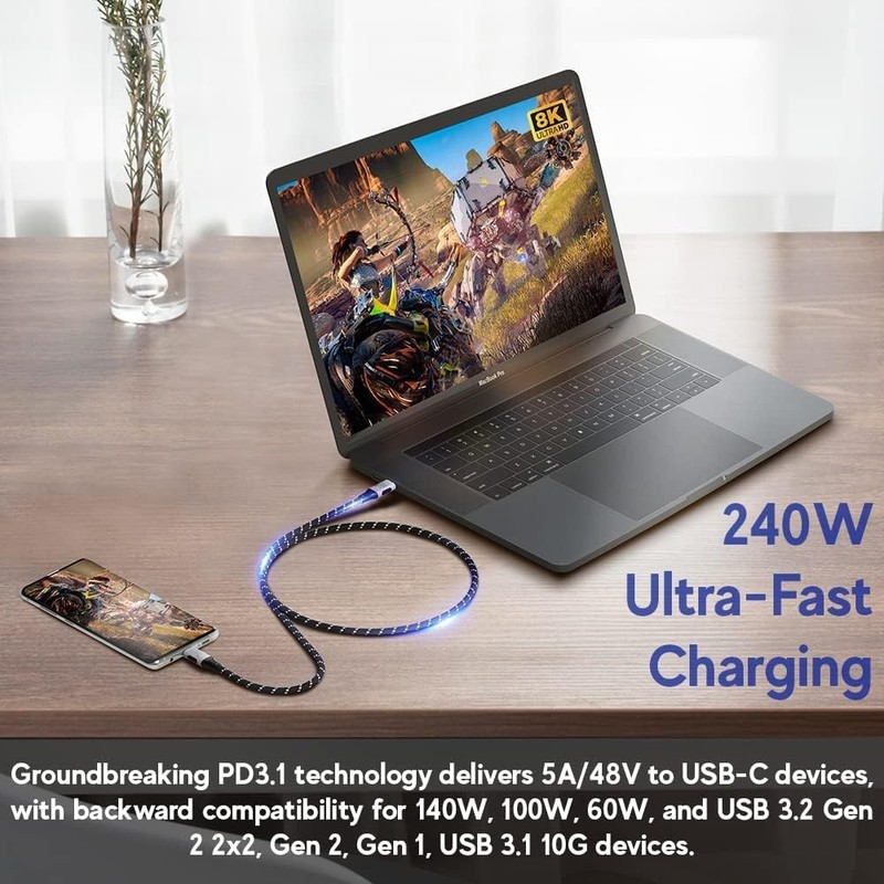 USB 4.0 USB to USB Cable | Thunderbolt 4/3 | Charger for MacBook and iPhone |... gallery