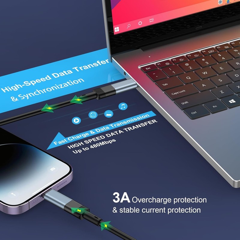 3 Pack Lightening Female to USB C Male Adapter Compatible for iPhone 17/17 Air/1 gallery