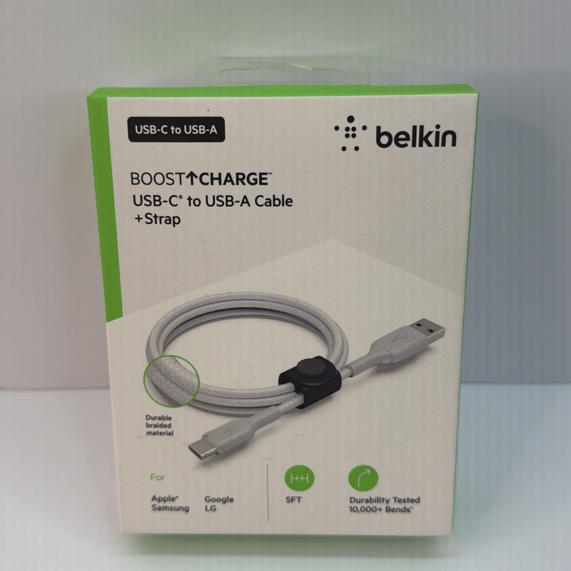 Belkin BOOSTCHARGE Braided USB to Lightnin Cable + Strap 5ft