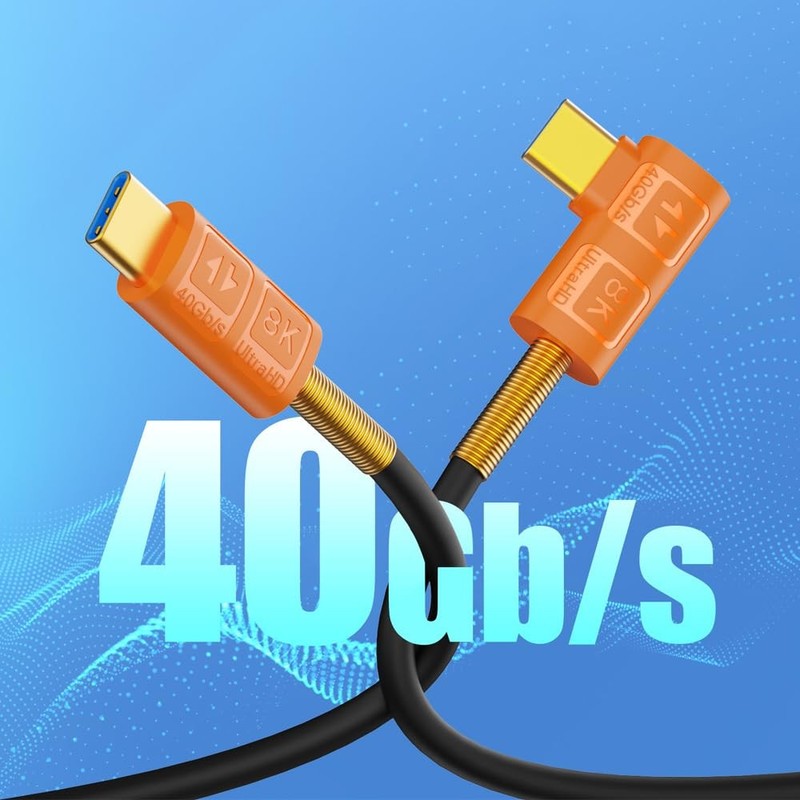 USB 4.0 Silicone Cable 2ft, 40Gbps Data, PD 240W Charging, 8K 6K60Hz 4K240Hz ... gallery
