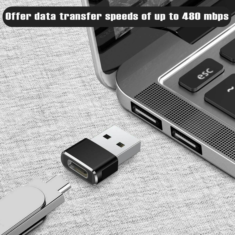 2 PACK USB C 3.1 Type C Female to USB 3.0 Type A Male Port Converter Adapter BLK gallery
