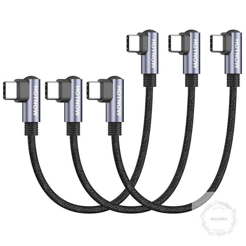 Right Angle USB C to USB C Cable 0.5FT 3Pack, Short 6 inch USB C Charger Cable gallery