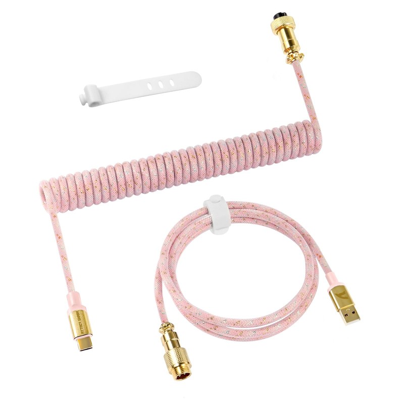 Attack SHAKR C03 Custom Coiled Keyboard Cable for Gaming Keyboard,Detachable …