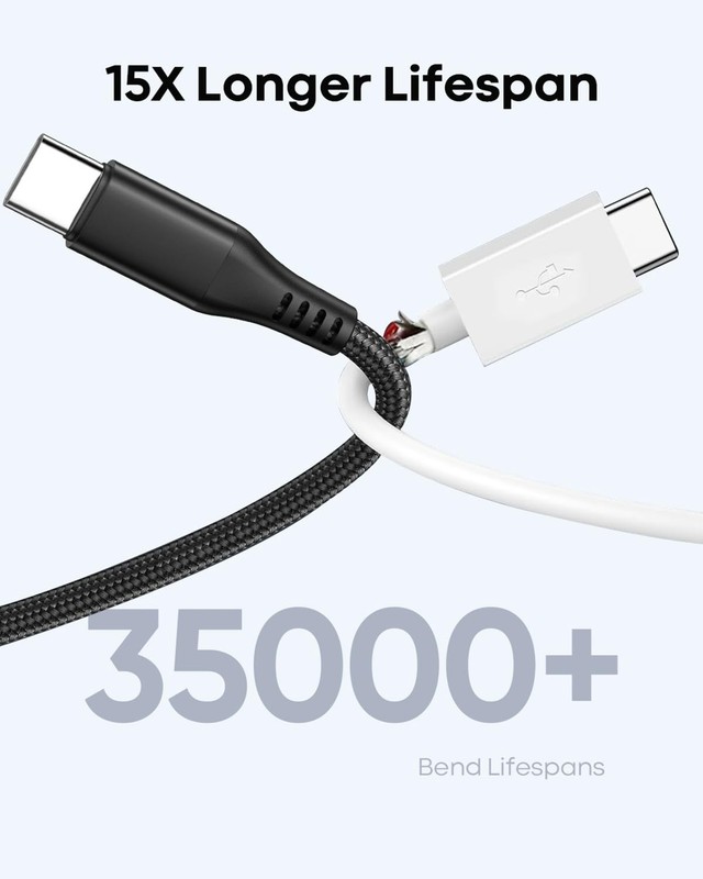 Tangle-Free 20FT USB C to USB C Cable 60W – Robust Charging for All Devices gallery