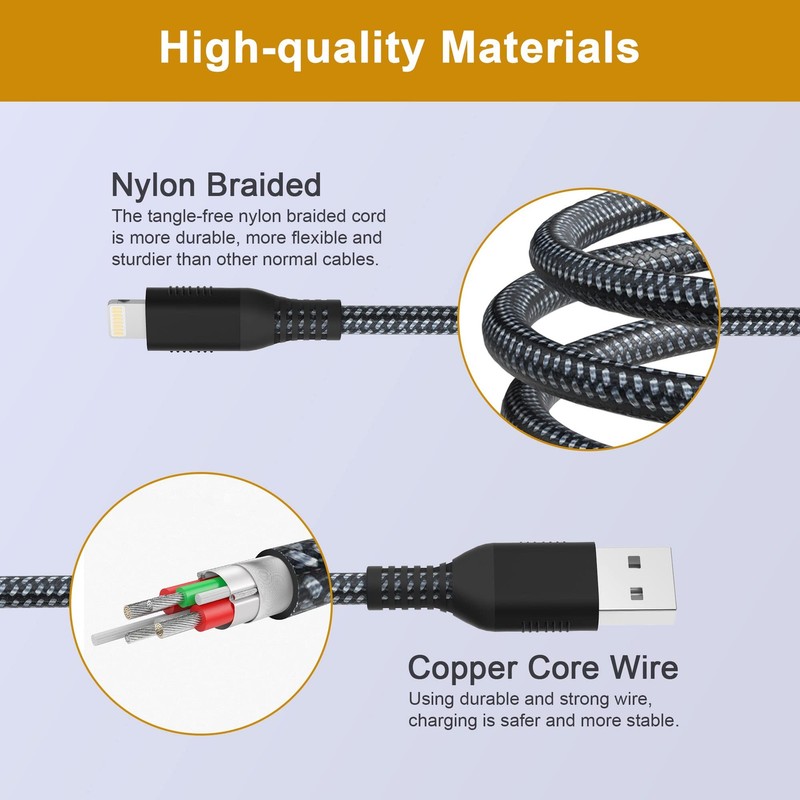 iPhone Charger 26FT/8M [Apple MFi Certified] Lightning Cable Extra Long iPhon... gallery
