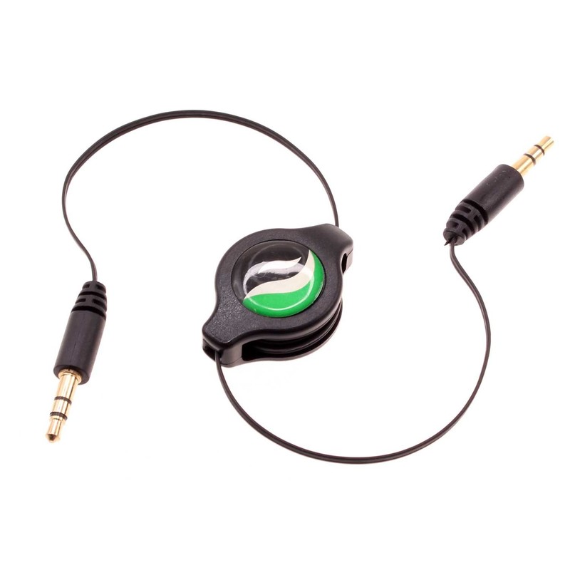 Aux Cable Retractable 3.5mm Adapter Car Stereo Aux-in Audio for Cell Phones